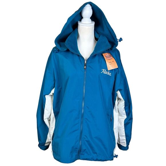 Santco Alaska Winter Jacket Small Teal Reversible Detachable Hood Outdoors Coat - Picture 1 of 14